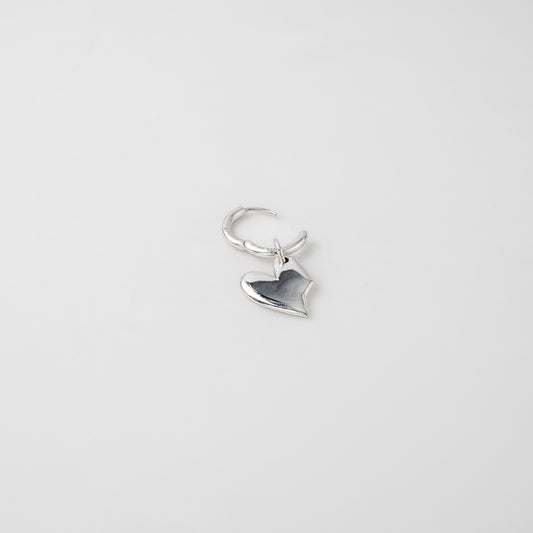 Earring classic + solid heart