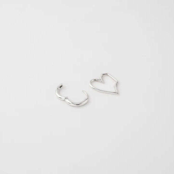 Earring classic + wired heart