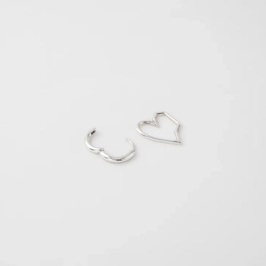 Earring classic + wired heart