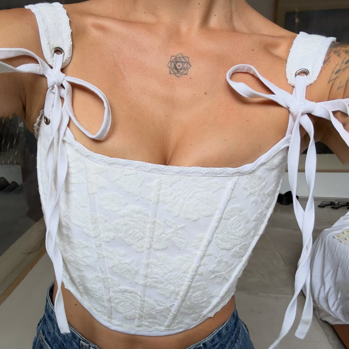 White Lace Corset