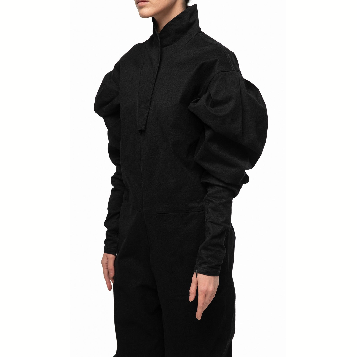 Futuristic puff sleeves jumpsuit