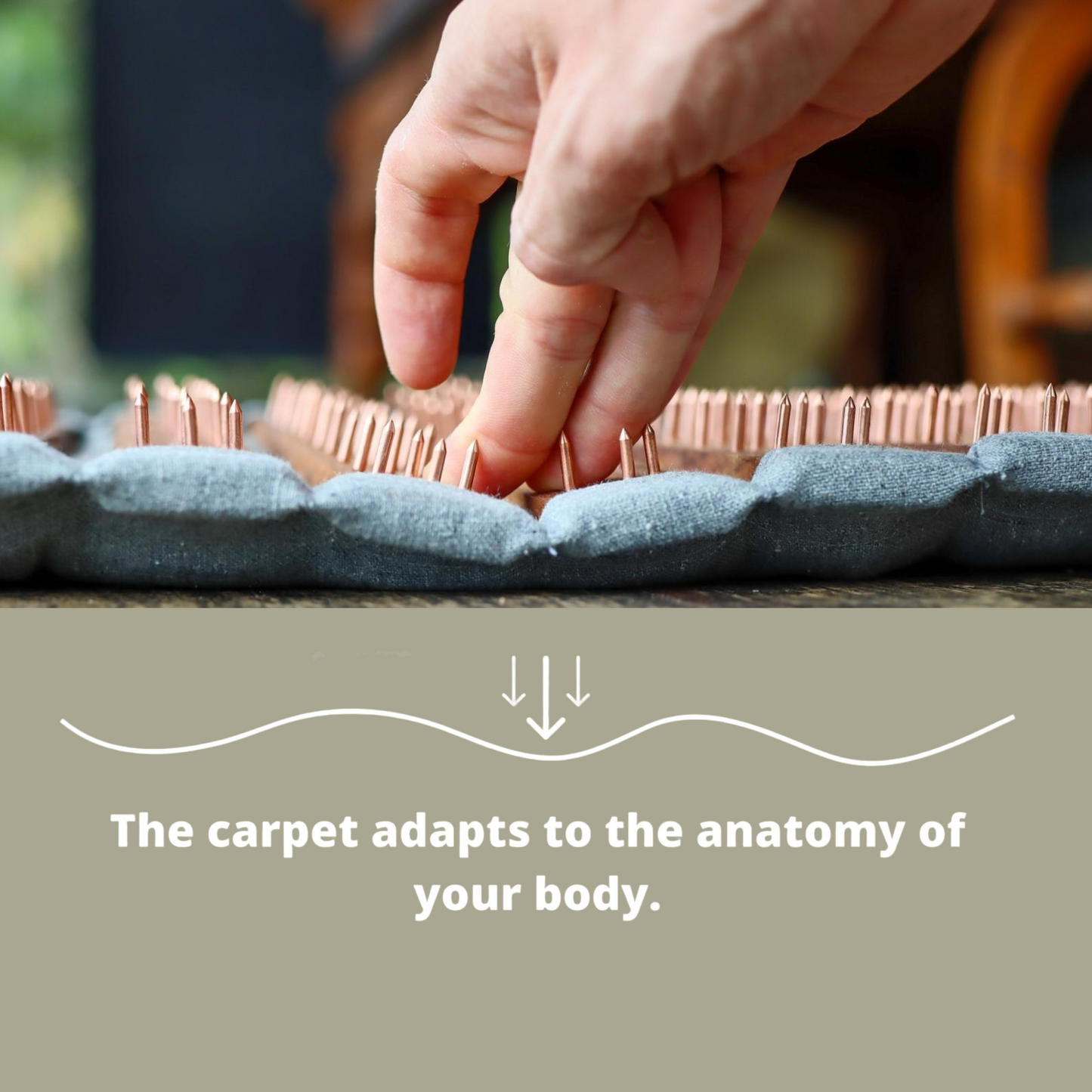 Carpet with nails