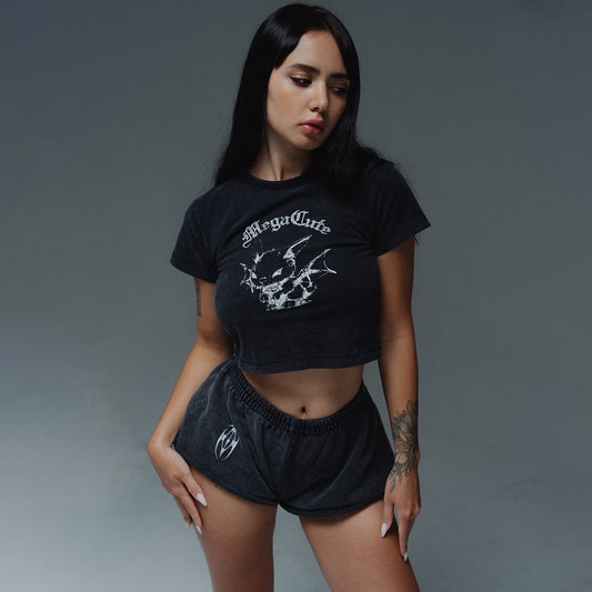 Mini Short Women Grey Stone