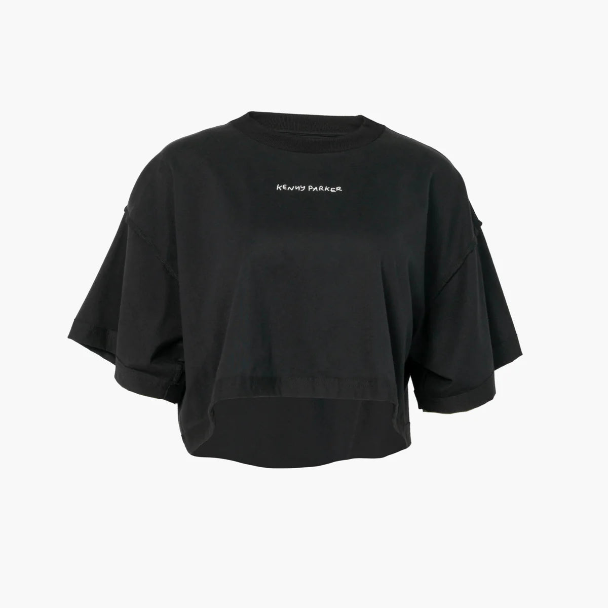 Cropped exposed tee