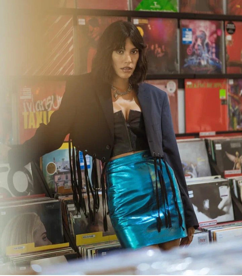 Green electric skirt