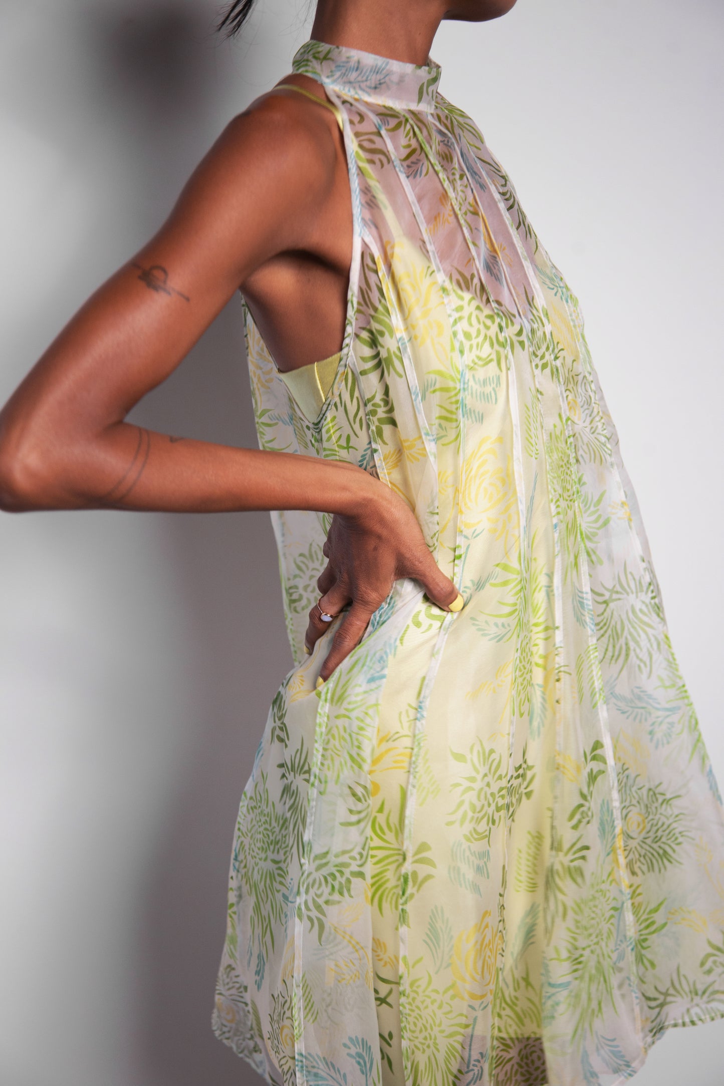 Organza flare dress