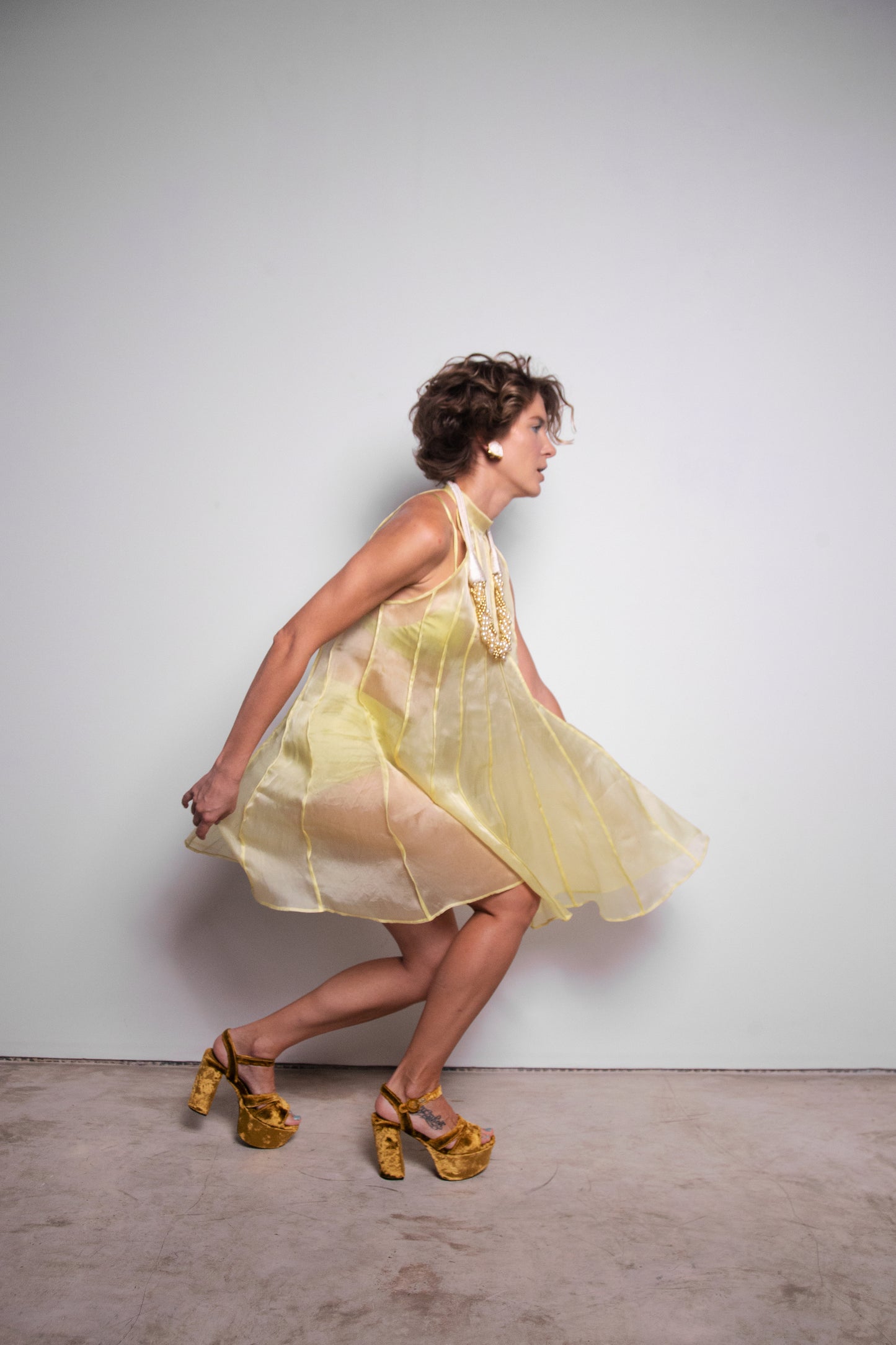Organza flare dress