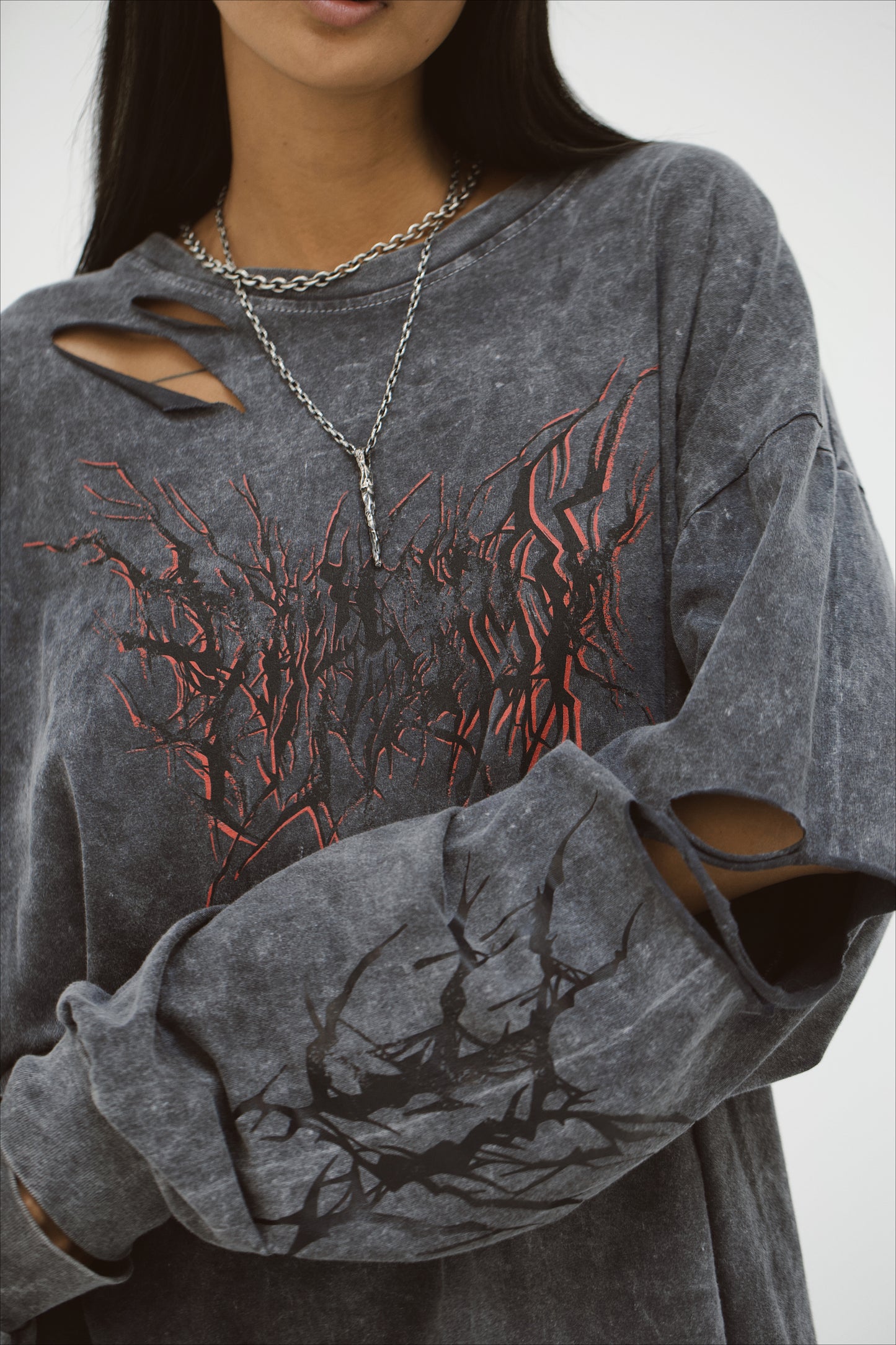 Longsleeve passion tie dye stonewashed