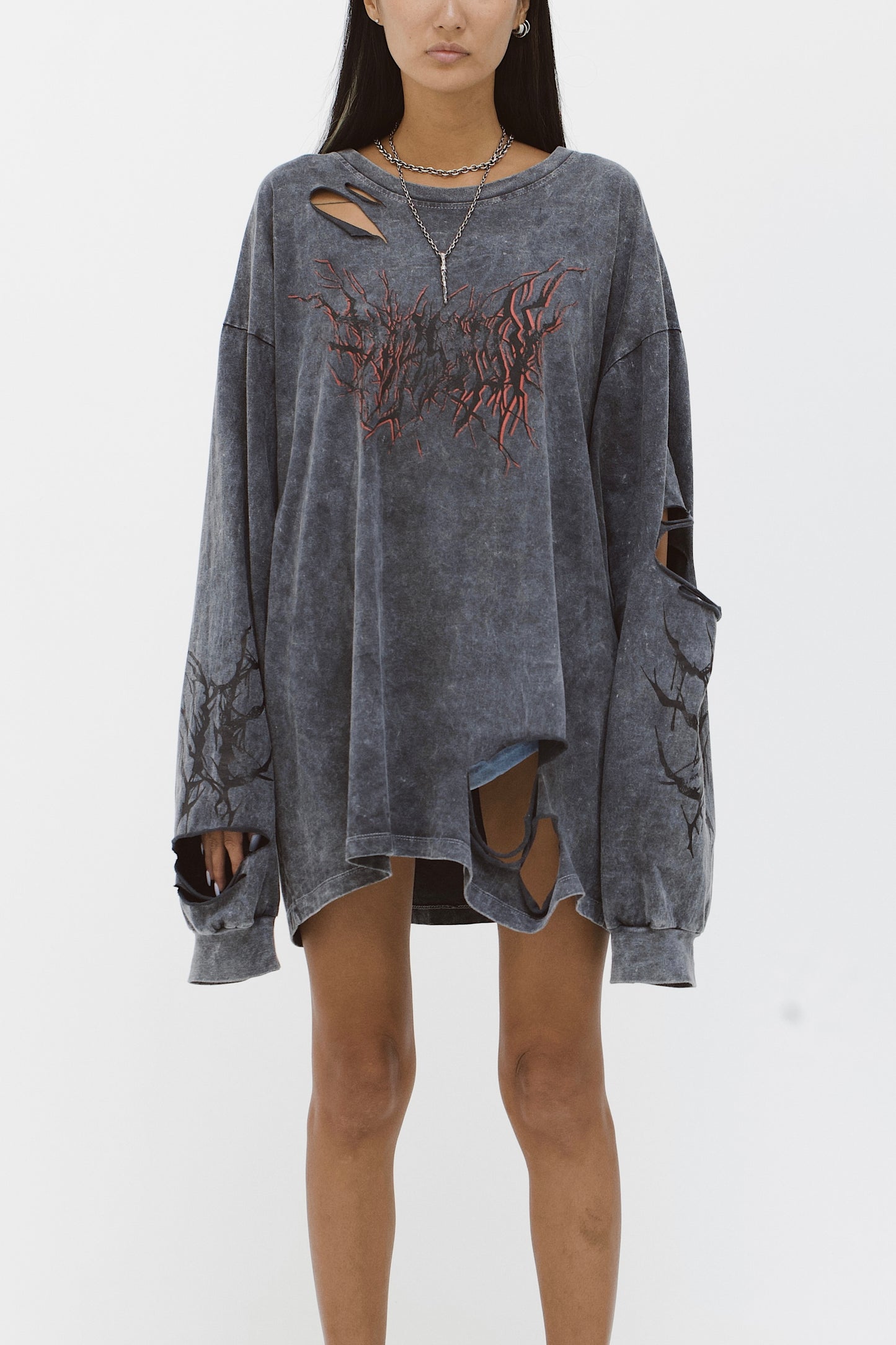 Longsleeve passion tie dye stonewashed