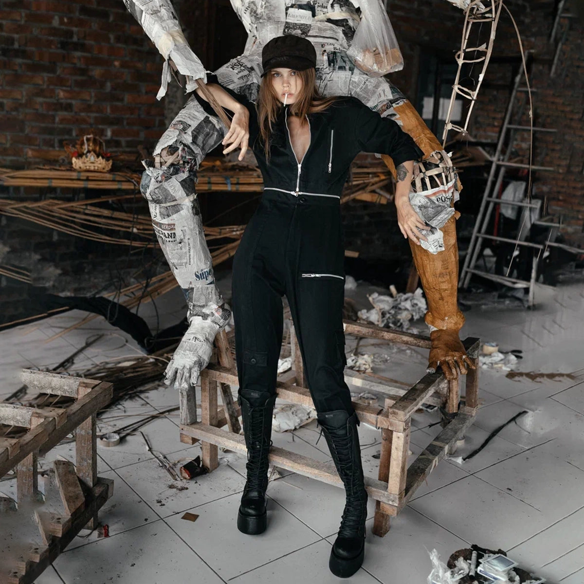 Jumpsuit Transformer Women Black