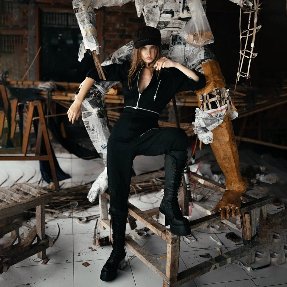 Jumpsuit Transformer Women Black