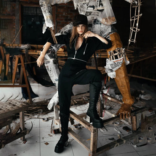 Jumpsuit Transformer Women Black