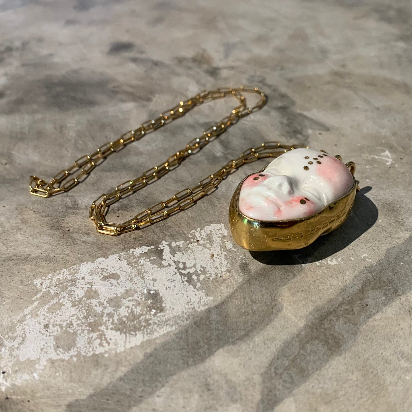 Festival double face necklace (gold)