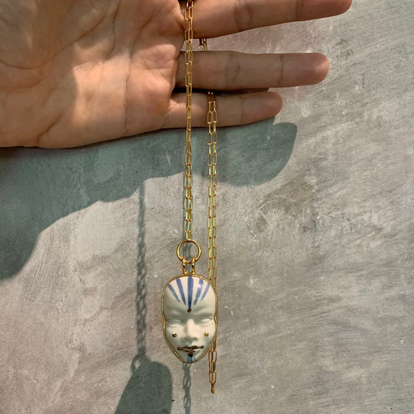 Festival double face necklace (gold)