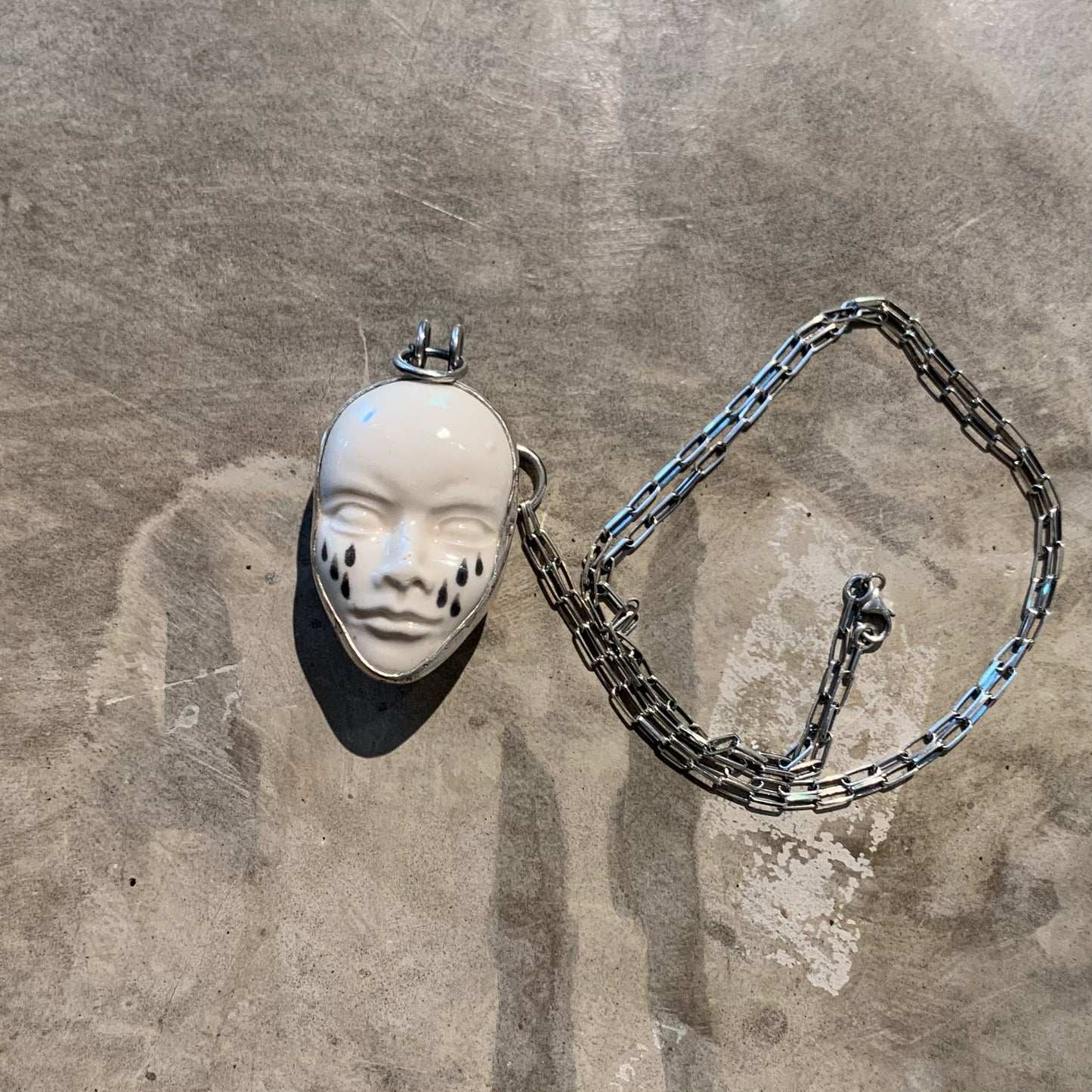 Marocco double face necklace (silver)