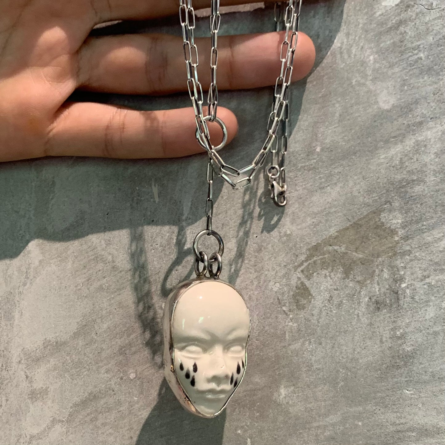 Marocco double face necklace (silver)