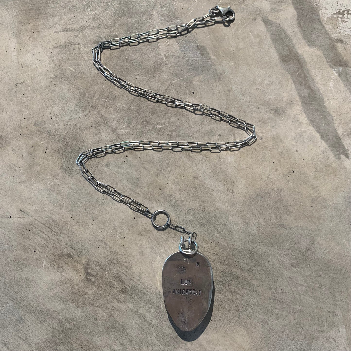Pride face necklace (silver)