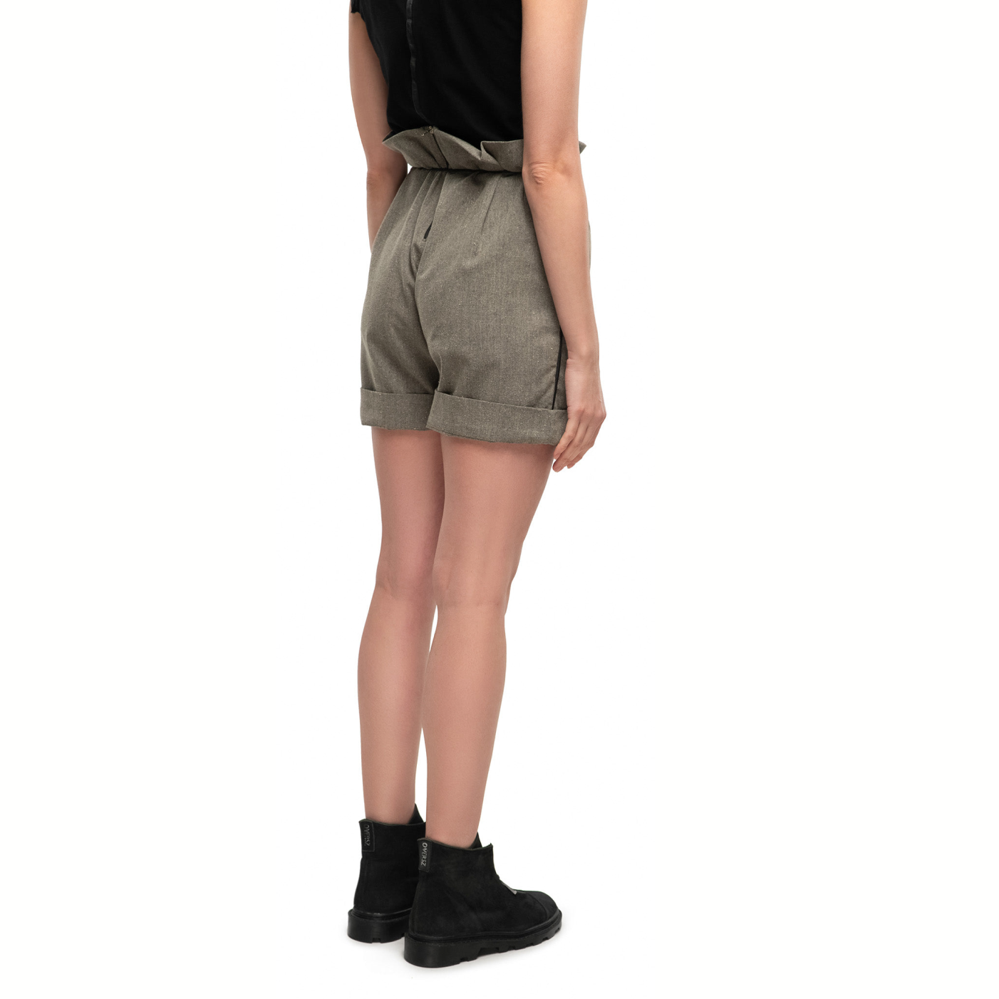 Linen high waisted shorts