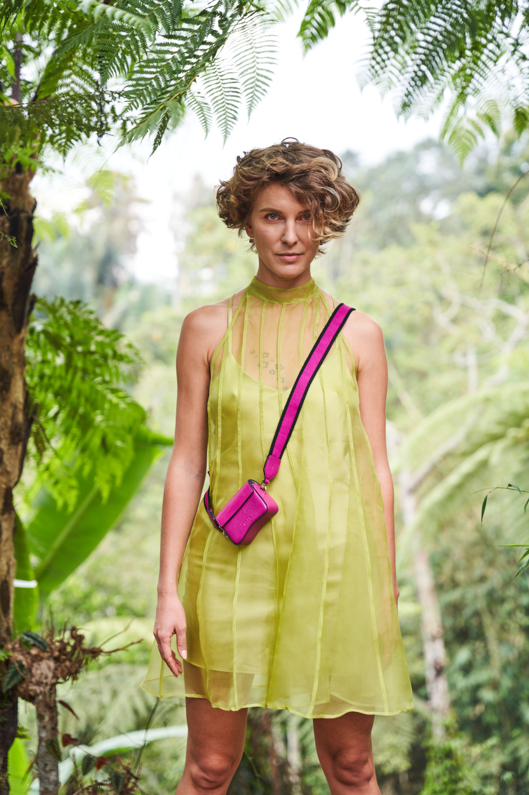 Organza flare dress