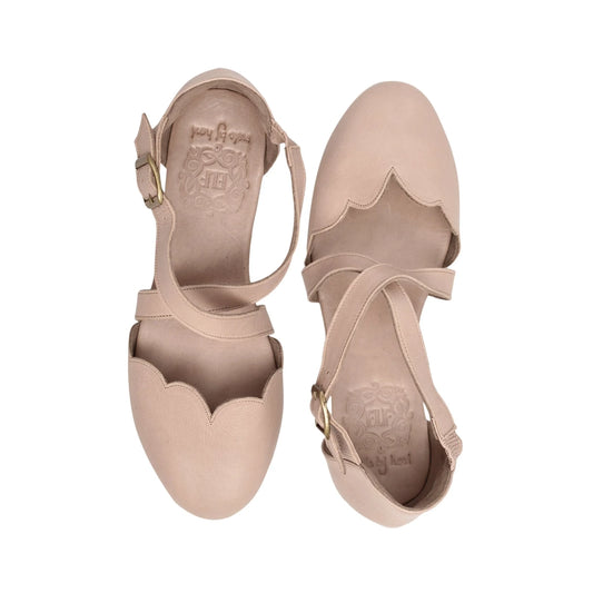 Mangrove Leather Flats In Beige