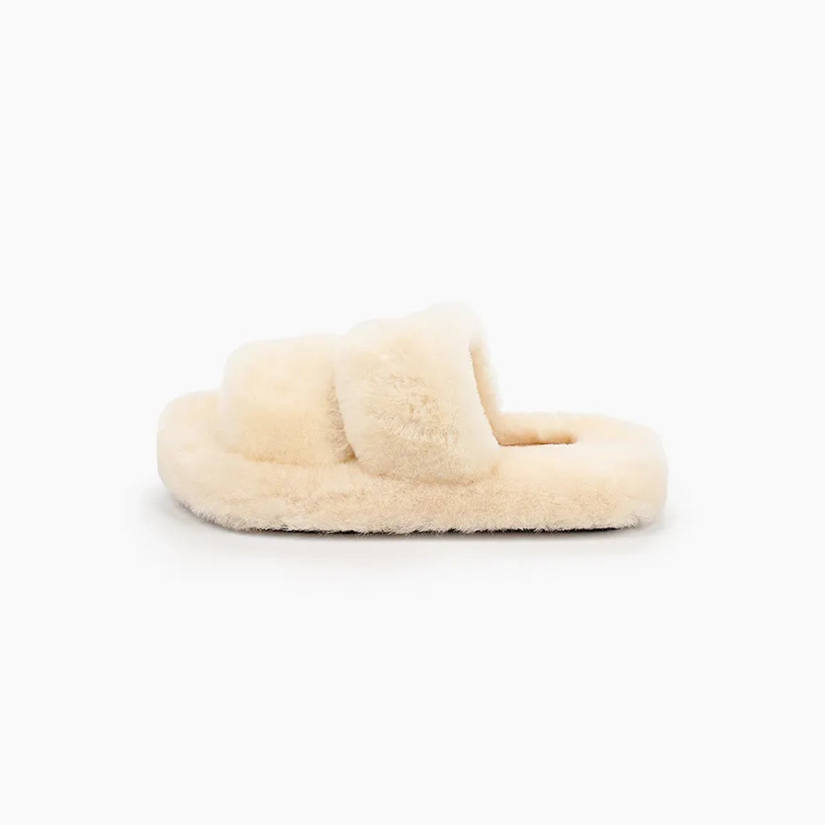 Fur Milk Sandals