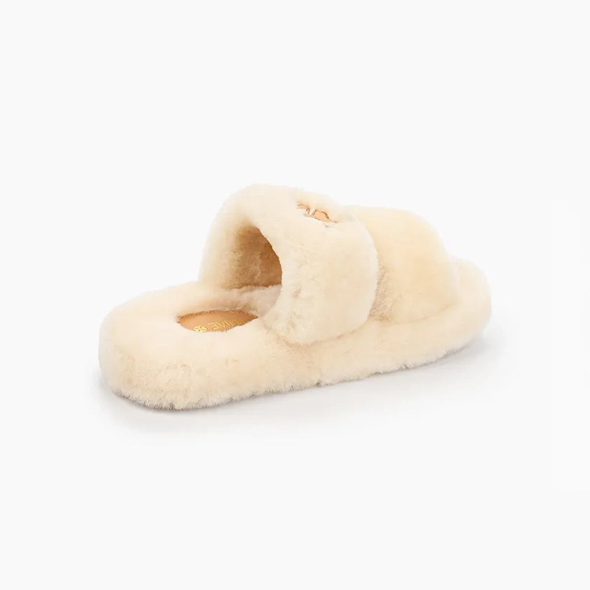 Fur Milk Sandals