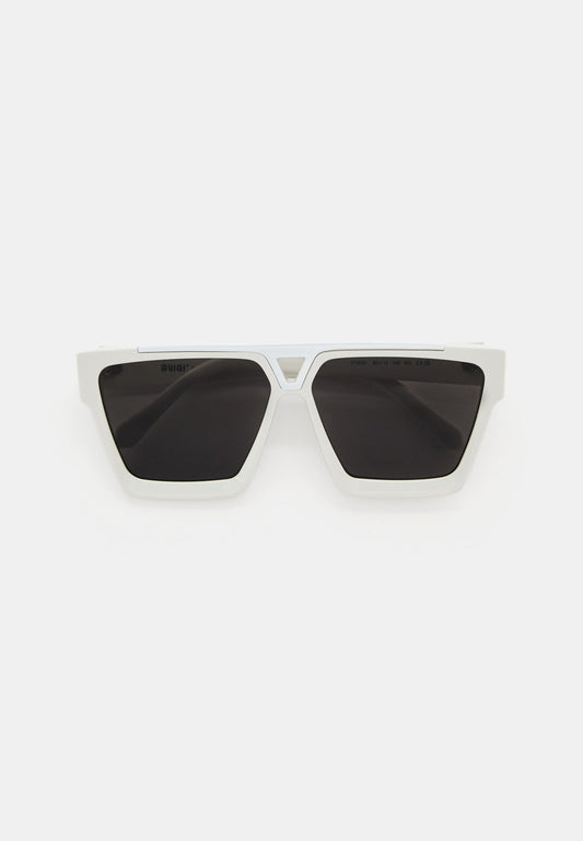 White Geometric Sunglasses