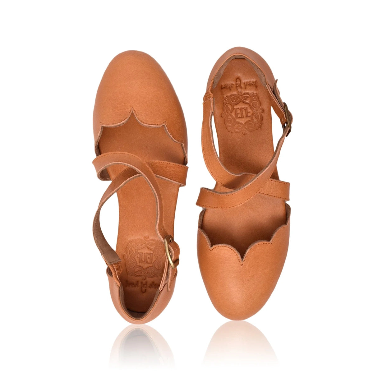 Mangrove Leather Flats In Tan