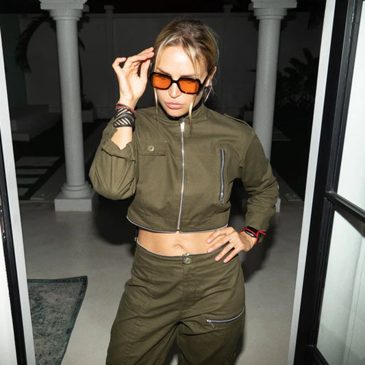 Jumpsuit Transformer Women Khaki