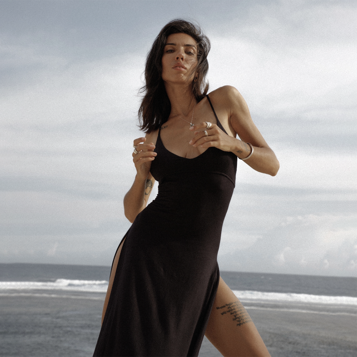 Love Poison maxi dress in black