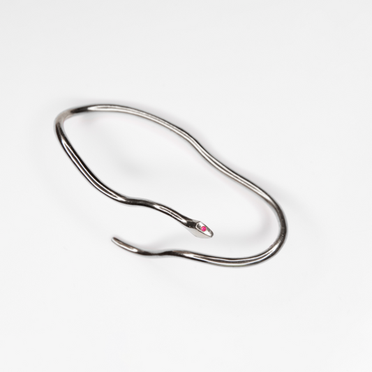 CUFF BRACELET SNAKE IN SILVER