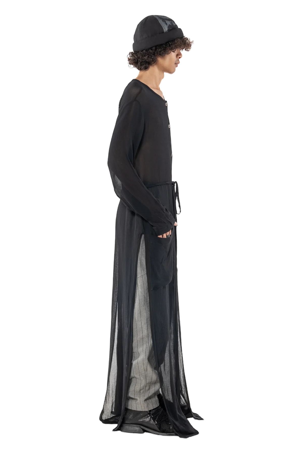 Slit coat sheer