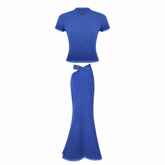 Valkrie Set Tee Skirt Denim
