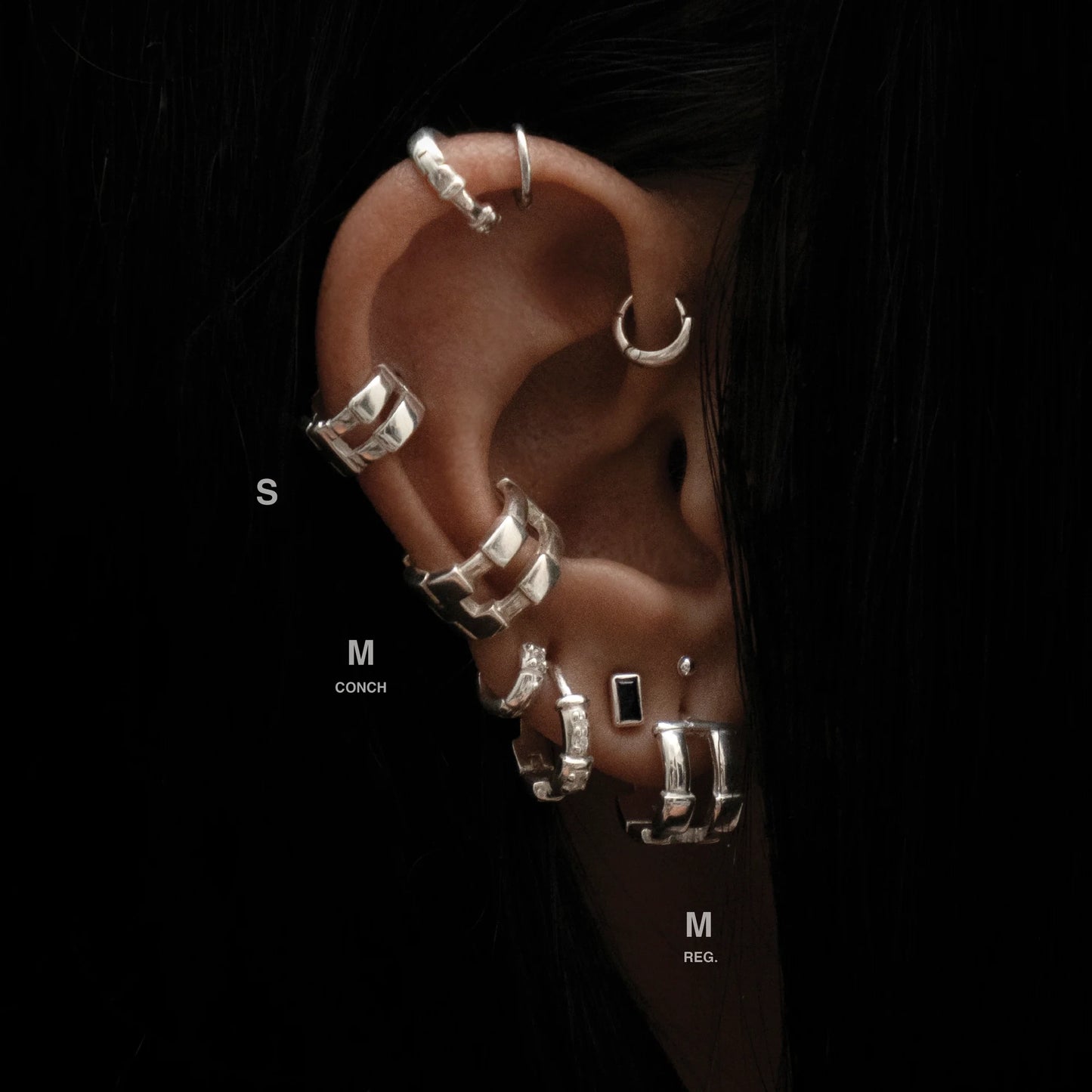 TINI DOUBLE M EARRING