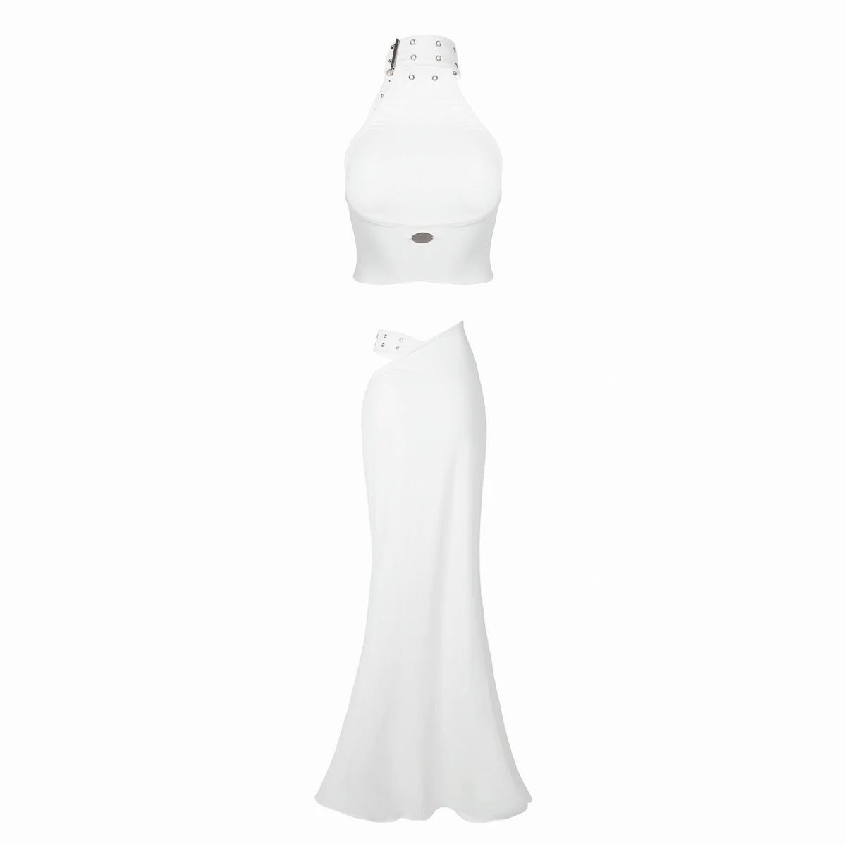 Valkrie Set Top Skirt White