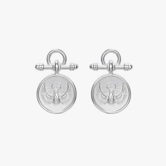 Earrings Scarab Silver