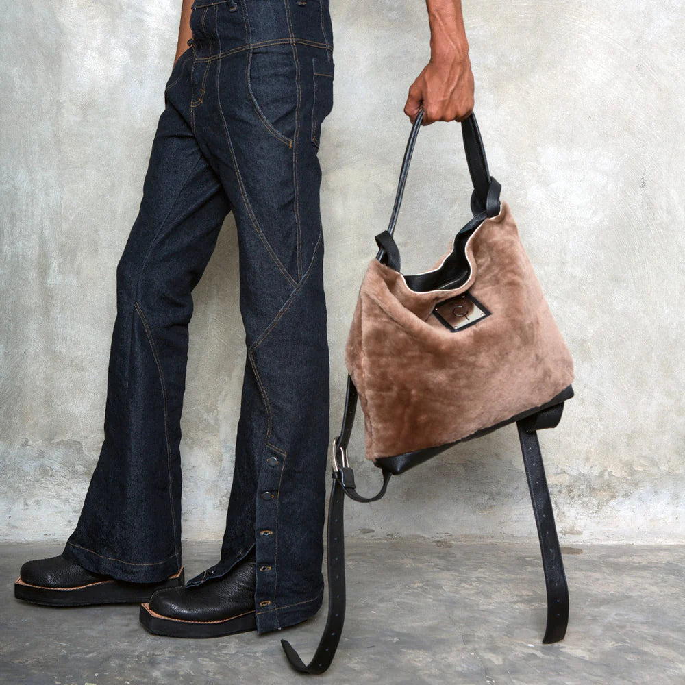 Wolfin back-pack bag beige
