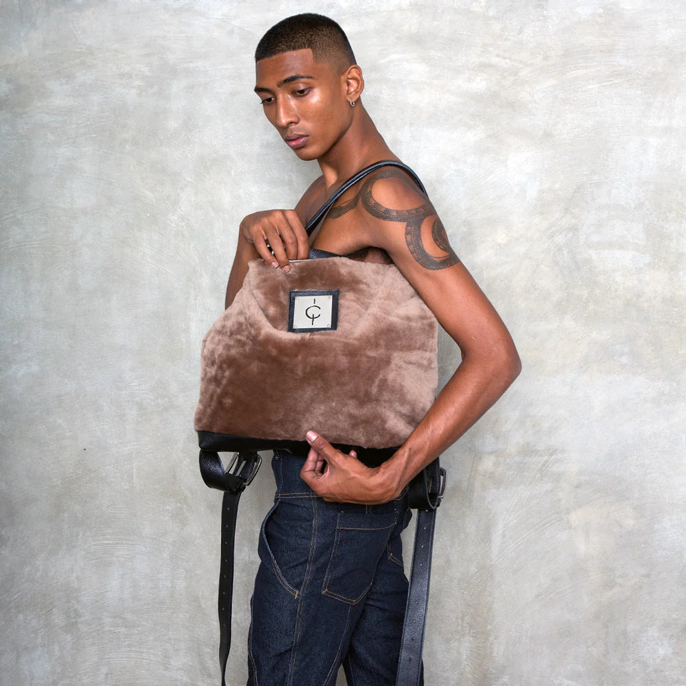 Wolfin back-pack bag beige