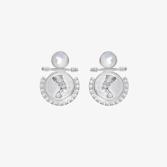 Earrings Nefertiti Silver