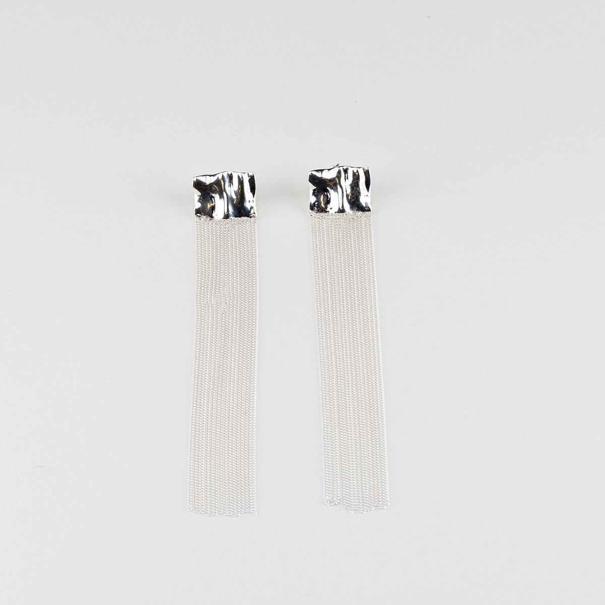 SQUARE MANY CHAIN EARRINGS