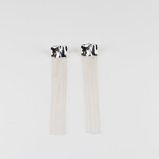 SQUARE MANY CHAIN EARRINGS