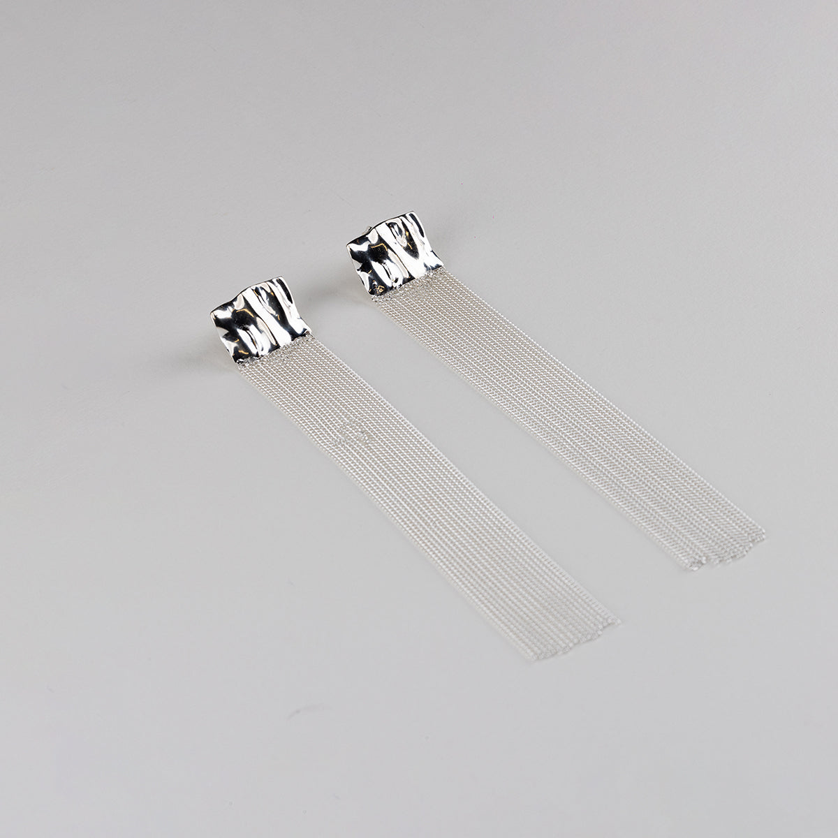 SQUARE MANY CHAIN EARRINGS