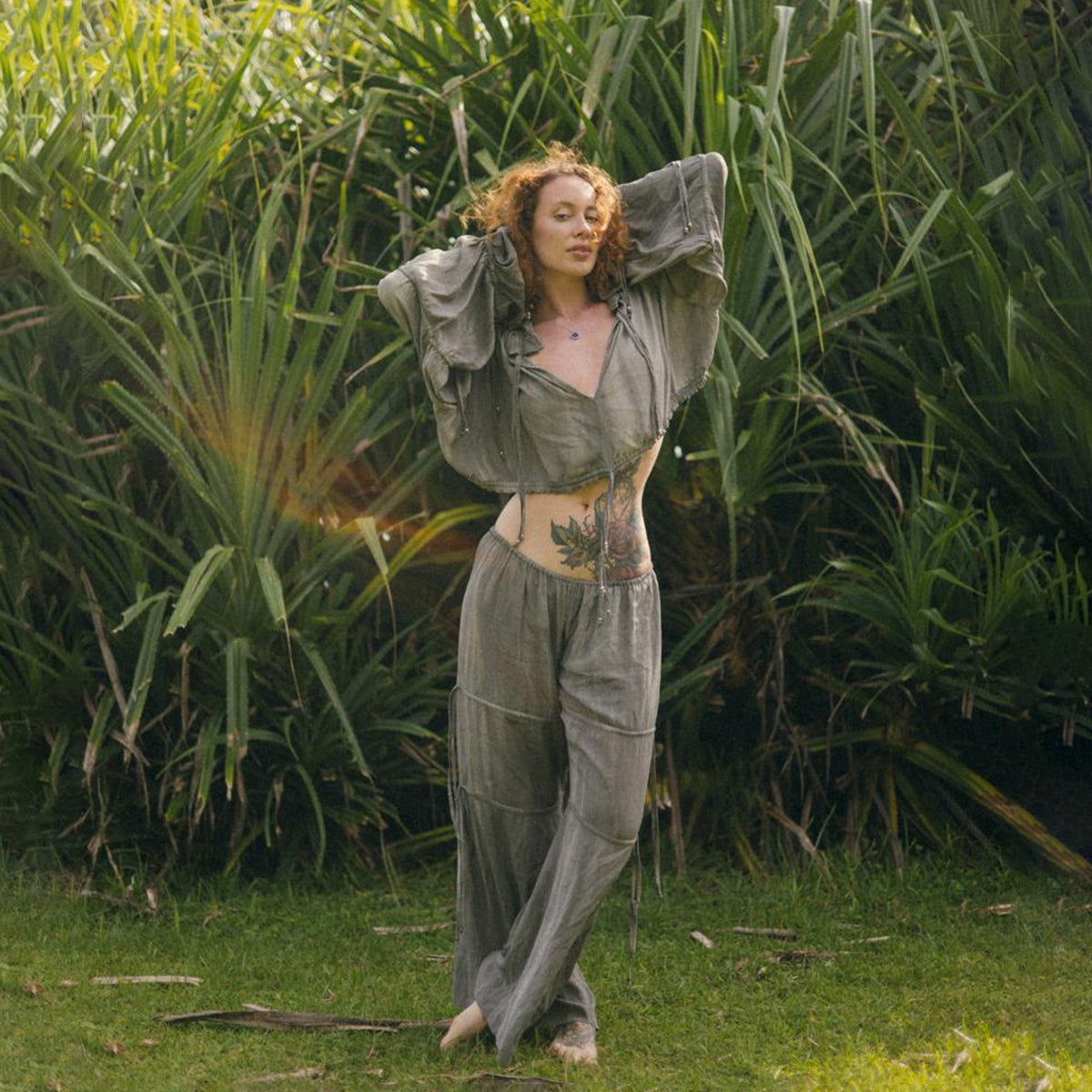 Barocco Top & Pants In Grey