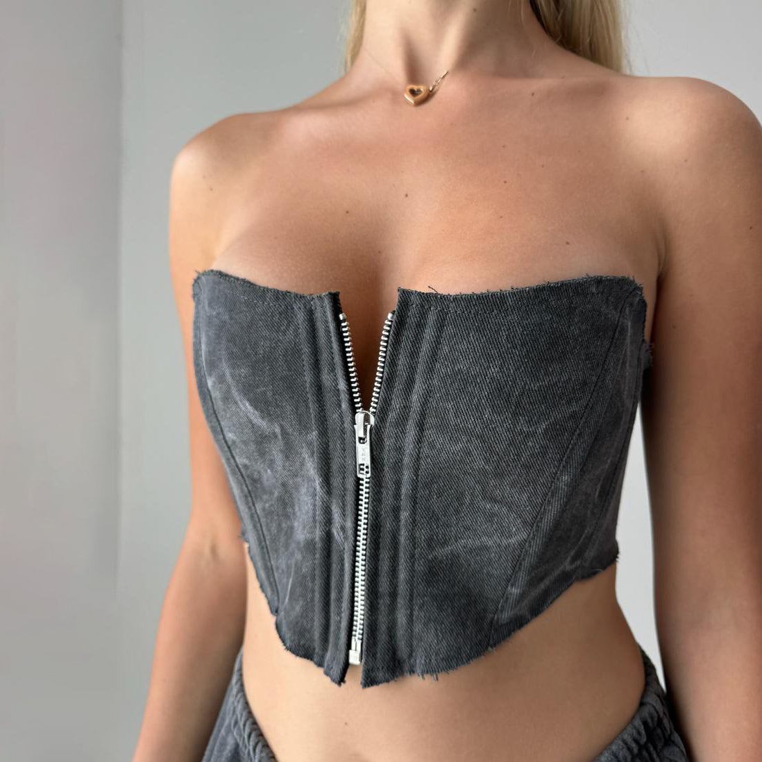 Short Corset Grey Smoke