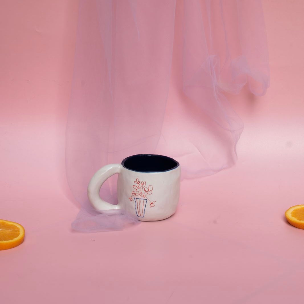 Flower doodle mug