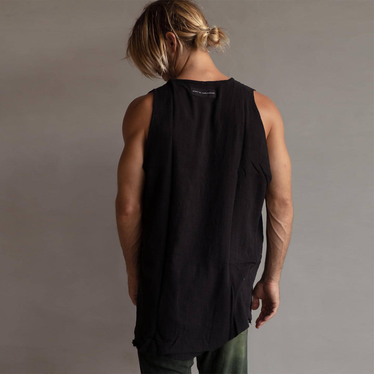 Cotton singlet black - hedonist.bali