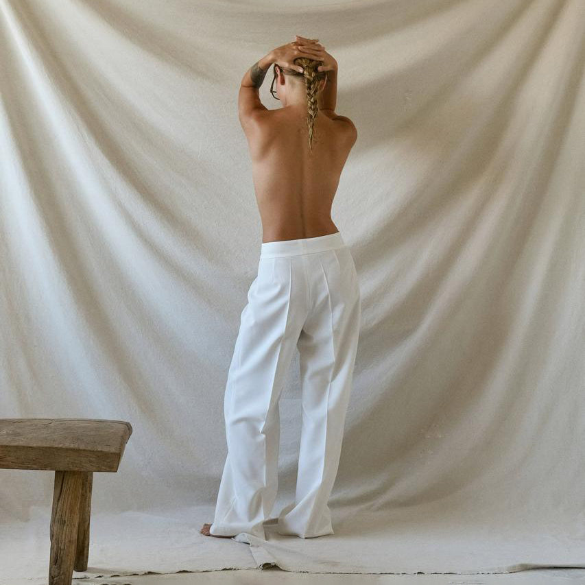 PANTS BAL SILK WHITE