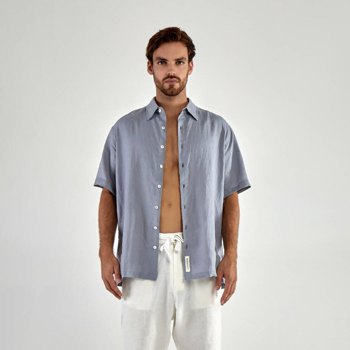 Date night short sleeve linen shirt - hedonist.bali