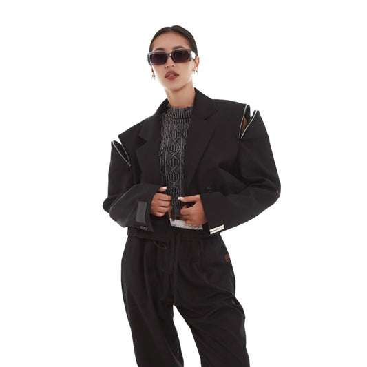 Сropped daddy blazer
