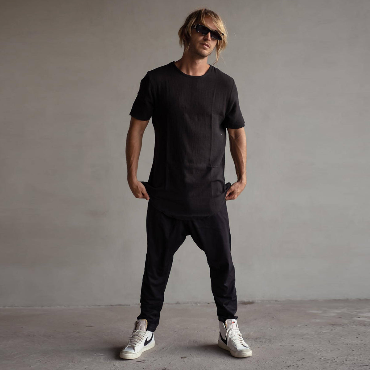 Long tee black - hedonist.bali